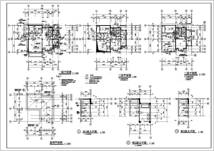 某多层别墅面积272平方米建筑设计图纸_图1