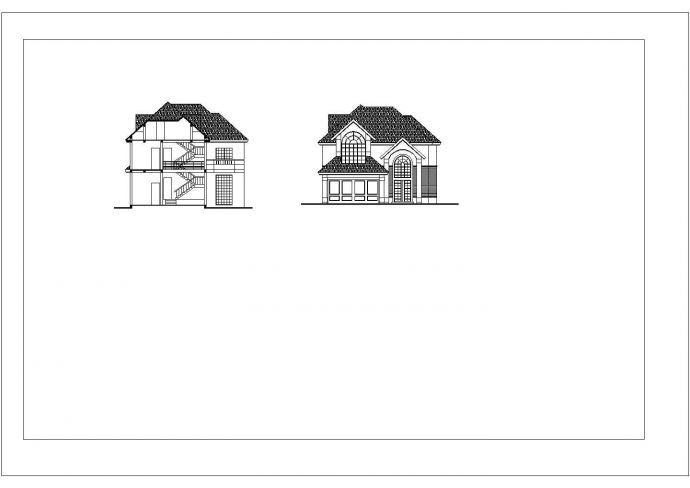某多种别墅户型结构建筑CAD设计图纸_图1
