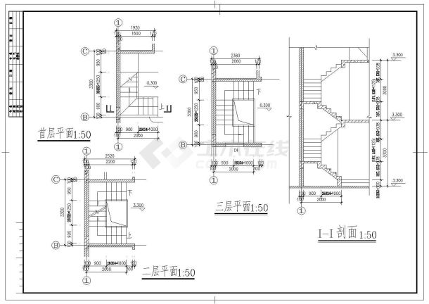 某市从化逸泉山庄别墅C区CL-A型施工图纸-图一