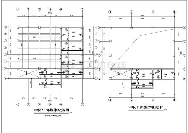 某局部四层框架清真寺结构设计施工图-图一