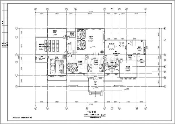 某地区两层独立别墅建筑CAD方案设计图纸-图一