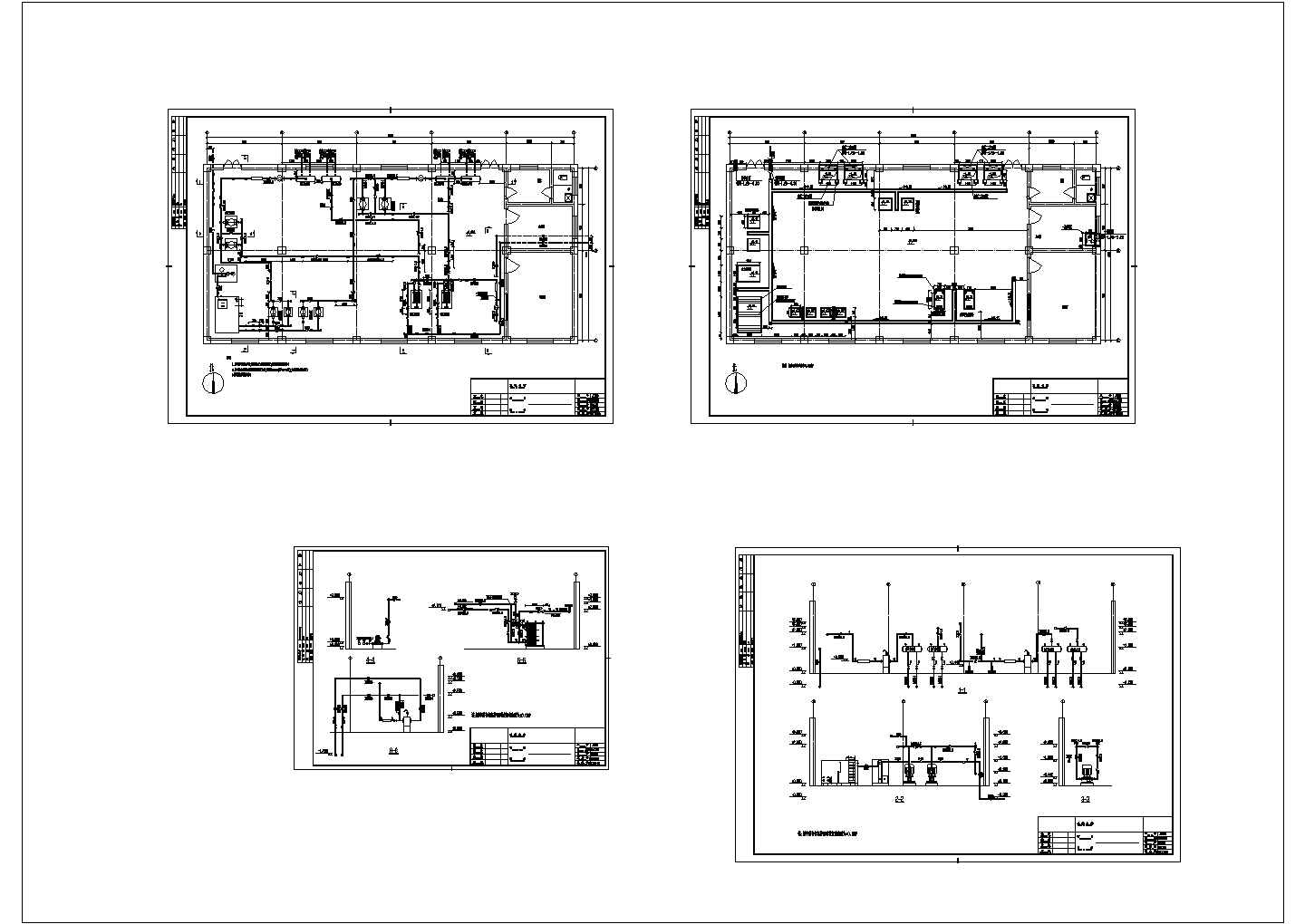 某供热工程热力站施工设计Cad图（含设计说明）