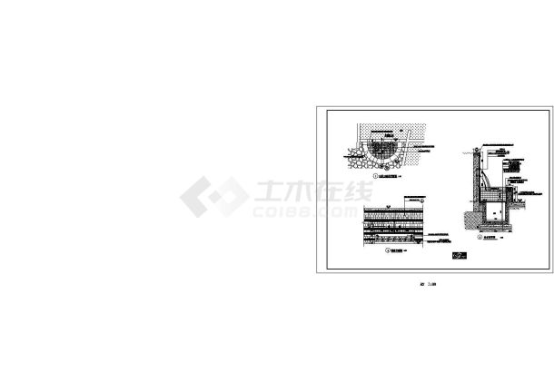 某城市景观园林水景喷泉设计cad施工图（大院设计）-图一