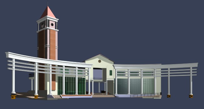 3D景观建筑模型_图1