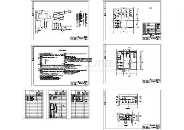 【天津】某公司家属区供热站设计施工CAD图-图一