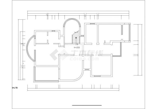 某地区休闲别墅全套建筑设计cad施工图-图二