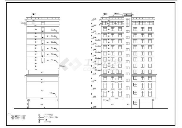 某高层宾馆城市中心酒店cad设计施工图纸素材-图二