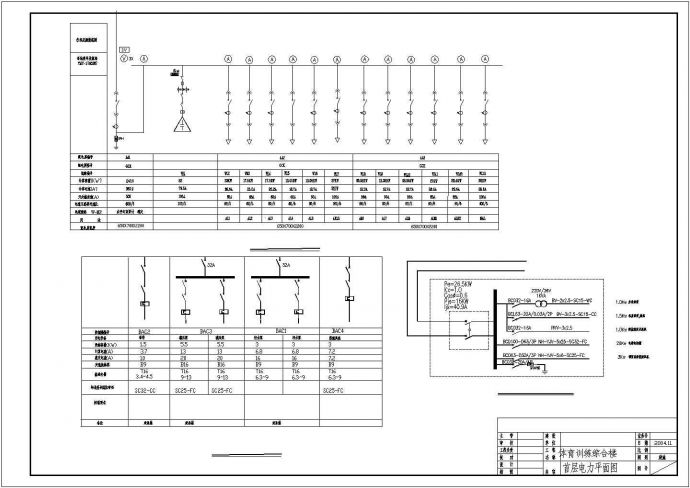 体育馆电气设计方案及施工全套CAD图纸_图1