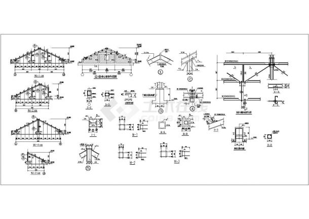 农村房顶钢结构设计图图片
