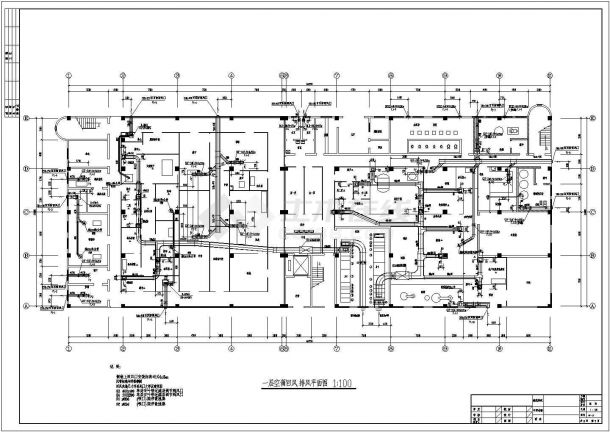 某公司车间洁净系统设计cad施工图纸-图二