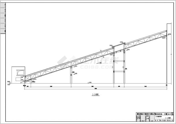某热电厂输煤栈桥结构设计施工图纸-图二