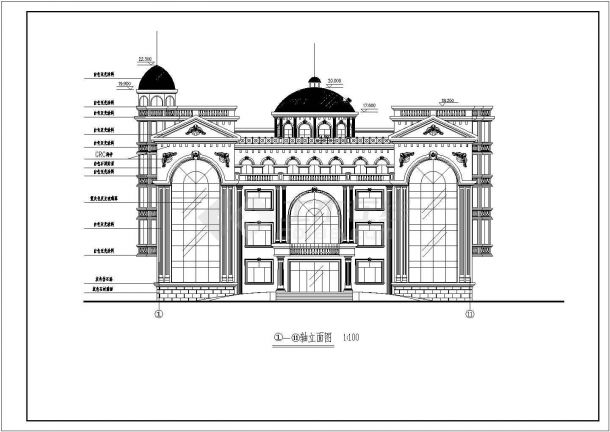 某地世财滨江文园联体别墅全套建筑设计施工图-图二