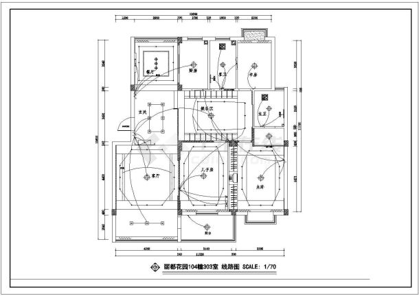 丽都花园平立面装修设计图（含家具布置图）-图一