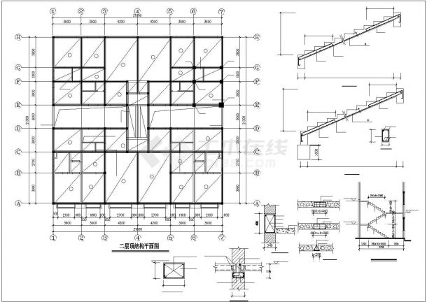 底框住宅砖混结构cad施工设计图纸-图一