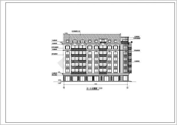 某小区多层住宅楼建筑施工图（含总平图）-图二