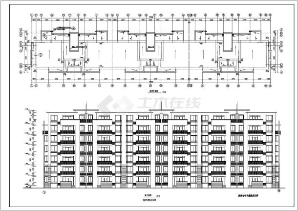 某高层商住楼建筑平立剖面设计图（标注详细）-图二