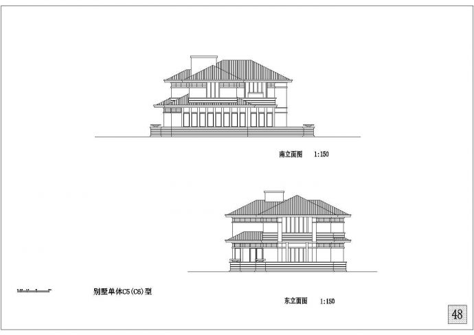 一整套别墅建筑CAD施工设计图纸_图1