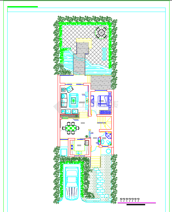 某郊区阳光别墅建筑方案设计CAD图-图一