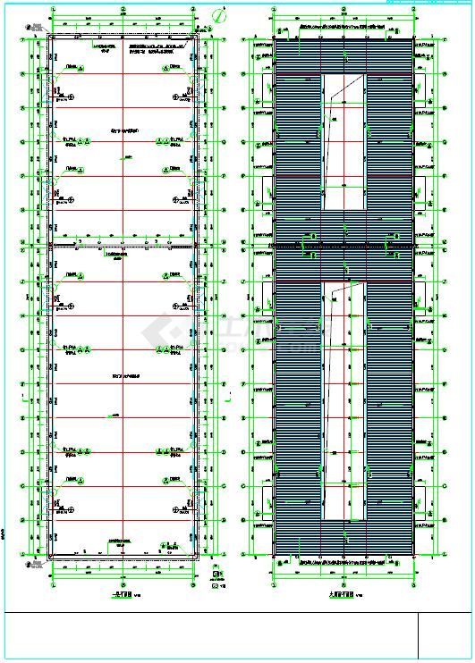 某24m厂房带气窗建筑设计cad施工图-图二