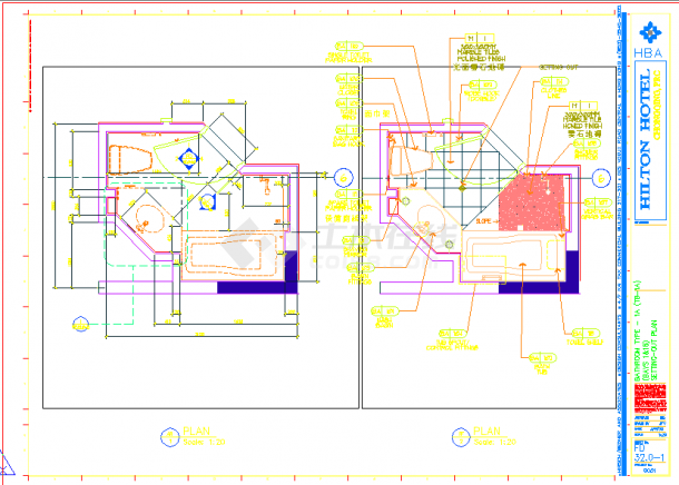 某地区二层樱花餐厅装修设计cad图纸全套-图二