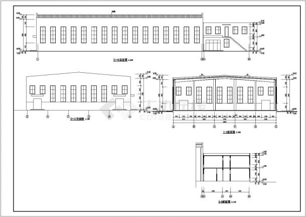 某北方城市体育场建筑CAD图-图二