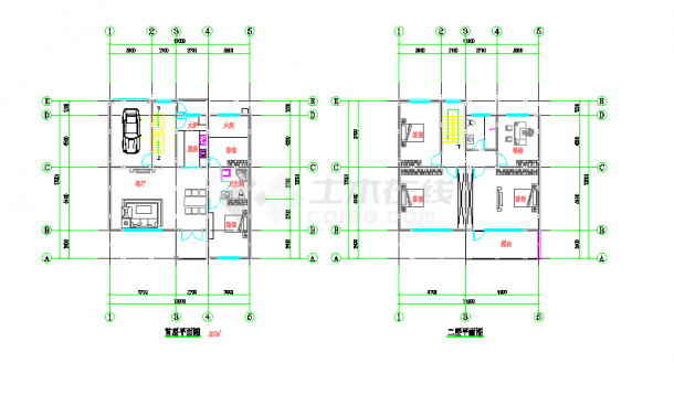 砖混结构二层农村别墅方案设计图-图一