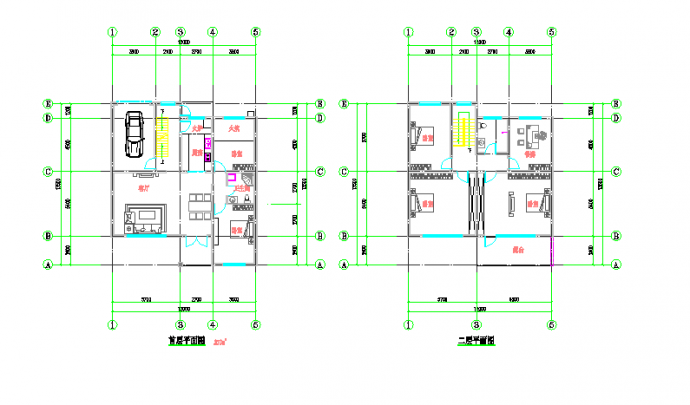 砖混结构二层农村别墅方案设计图_图1