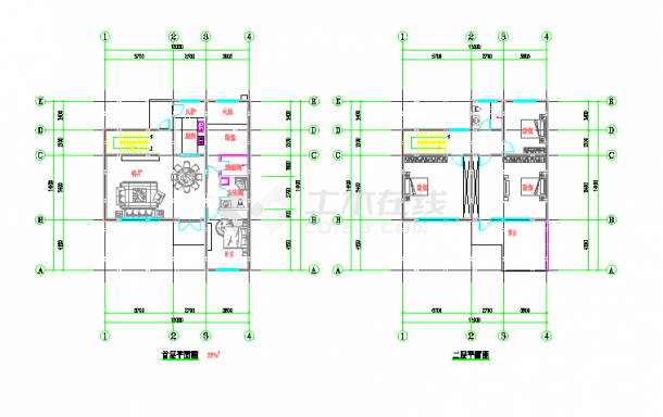 砖混结构二层农村别墅方案设计图-图二