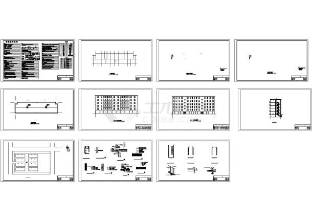 某六层框架住宅楼建筑结构图纸（计算书、建筑、结构图）-图一