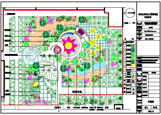 某小区休闲广场植物配置CAD图纸-图一