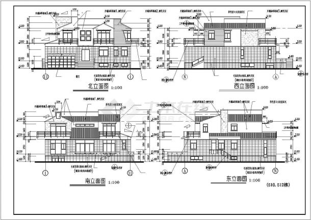 某地二层全套别墅设计建筑规划施工图-图二