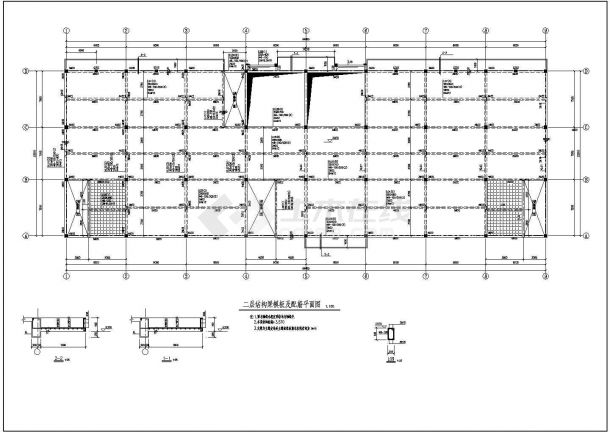 门面房建筑结构施工全套方案设计图-图二
