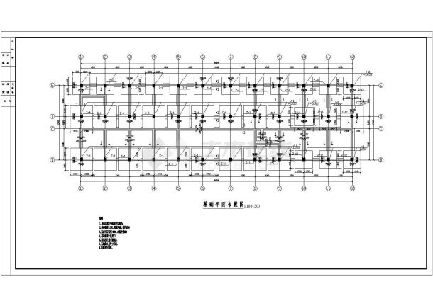 某住宅楼建筑、结构全套cad施工图纸-图一