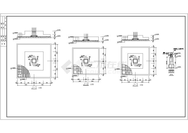 某住宅楼建筑、结构全套cad施工图纸-图二