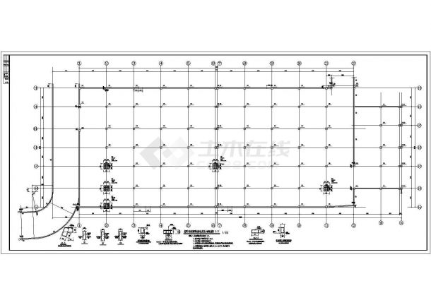 发电机厂房建筑结构施工设计方案图纸-图二
