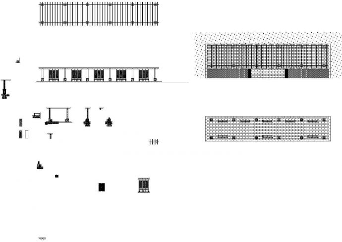 全套防腐木廊架完整施工设计图纸（含平面图等）_图1