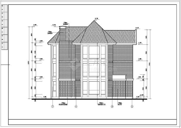 某庄园别墅建筑CAD设计施工图纸-图一