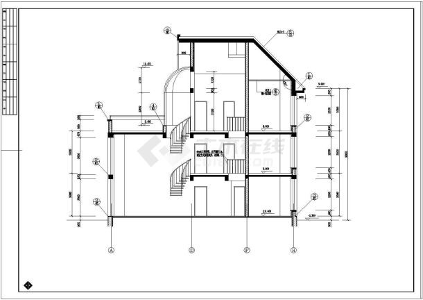 某庄园别墅建筑CAD设计施工图纸-图二