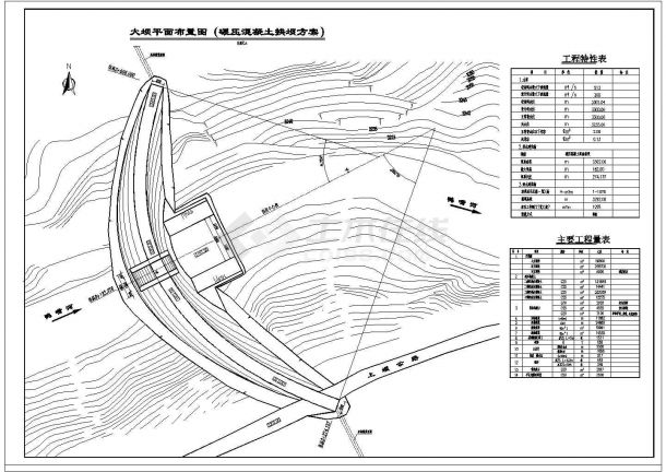 目录工程投标大坝结构设计cad施工图-图一