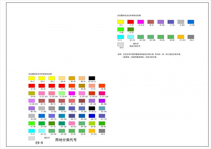 城市规划标准色标图例_图1