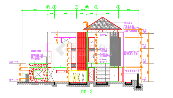 某地花园小区内双拼豪华别墅建筑设计施工图-图一