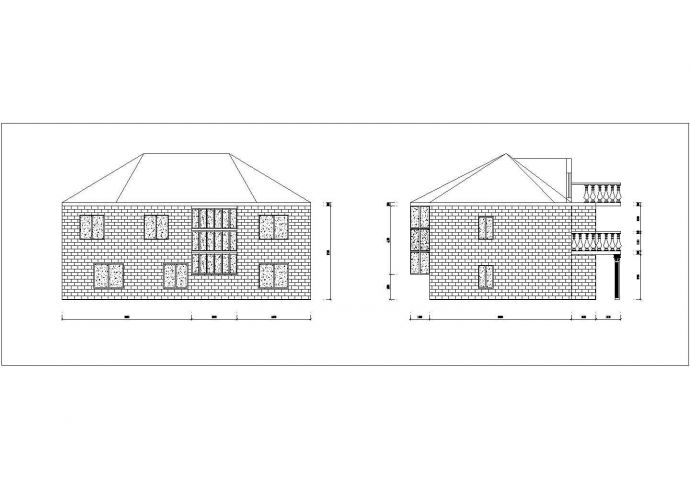 某地小区新建别墅建筑设计施工CAD图_图1