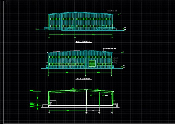 某公司厂房建筑CAD设计图纸（简单的）-图二