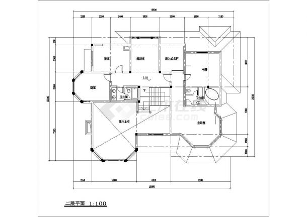 山林二层别墅建筑图纸（含效果图）-图二