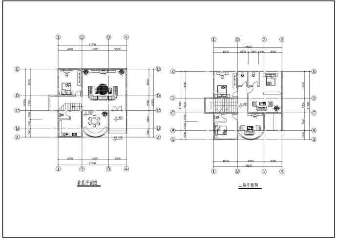 某地大型别墅设计方案图纸（全套）_图1