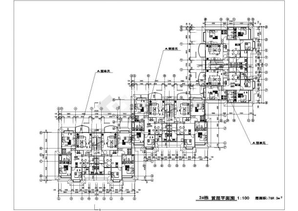 非常详细的住宅户型设计平面图纸大全-图一