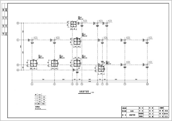 一套简单的三层框架结构综合楼结构施工图_图1