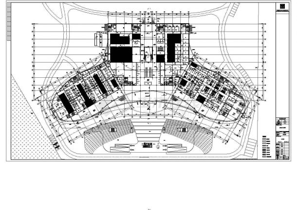 [四川]四层椭圆形波装立面综合性医院建筑施工设计图例-图一