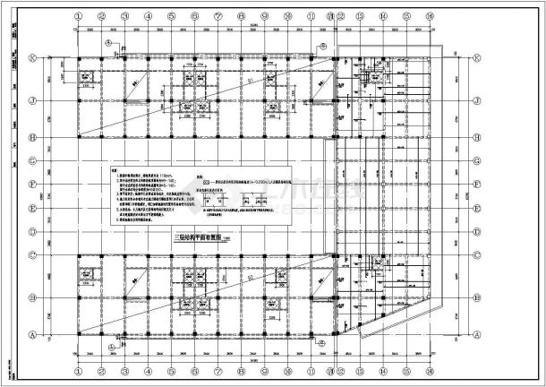 某贸易中心建筑结构图（标注详细）-图二