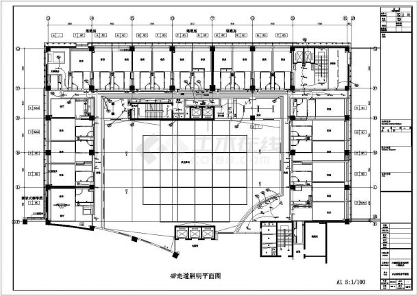 楼层照明电气设计方案及施工全套CAD图纸-图一